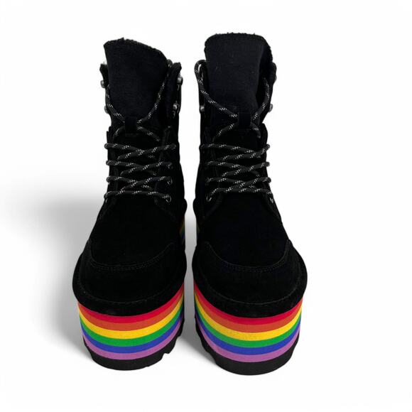 Bearpaw Retro Alicia Boots Black with Rainbow Platform Women's 8 M - Picture 5 of 15
